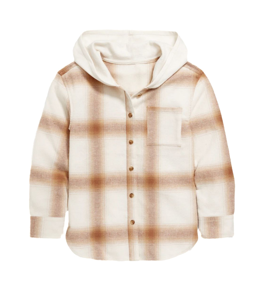 Купити Сорочка Old Navy Long-Sleeve Hooded Flannel brown plaid - фото 1