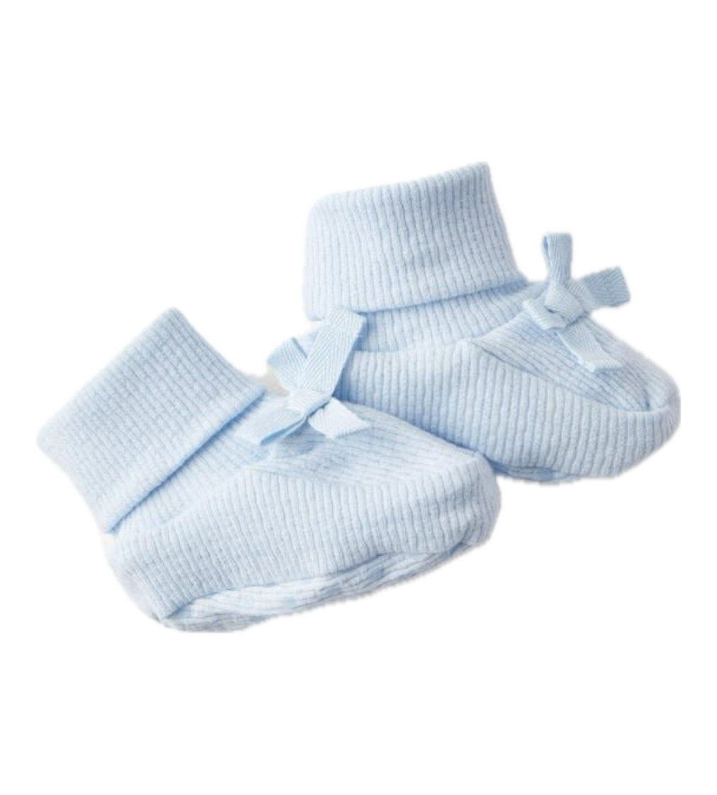 Купити Пінетки Cotton On Organic Pointelle Booties White water blue - фото 1