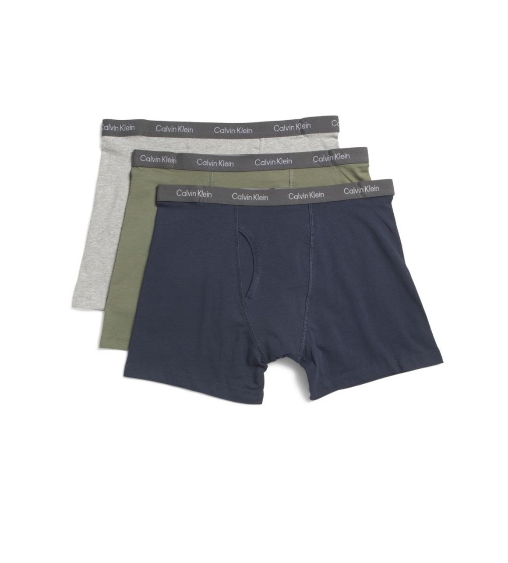 Набір трусиків CALVIN KLEIN Boys 3pk Boxer Briefs Black Green Grey