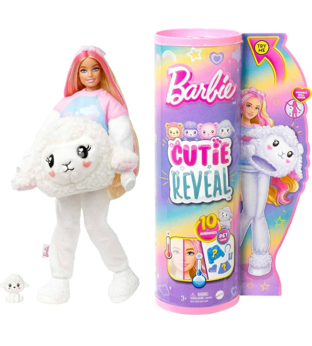 Купить Кукла Barbie Cutie Reveal Мягкие и пушистые Ягненок - фото 1