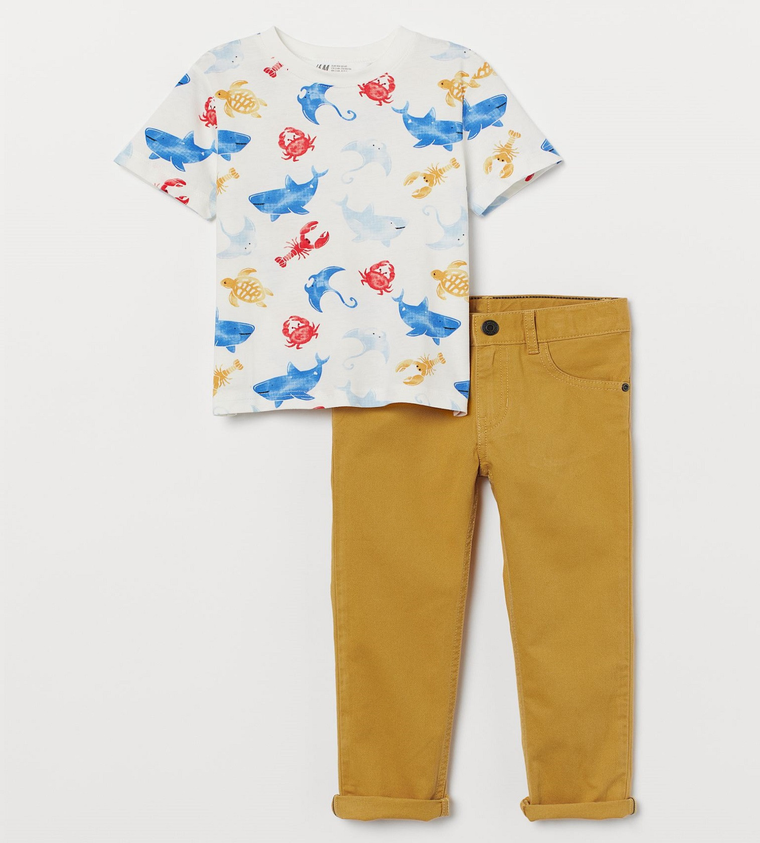 Купить Набор H&M cotton set: Yellow/Sharks - фото 1