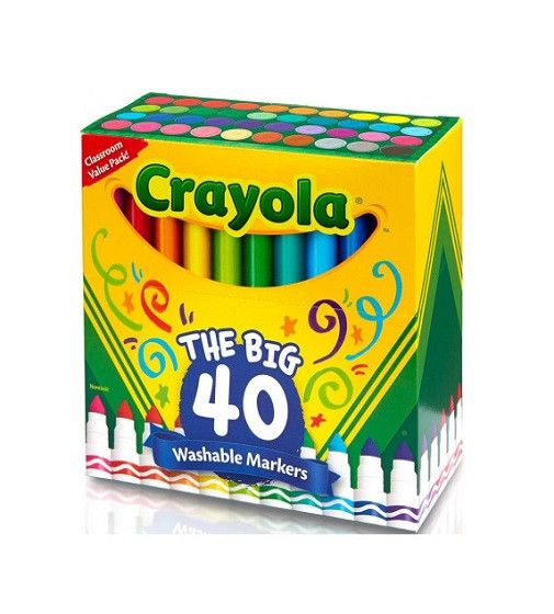 Купити Маркери Crayola The Big Ultra Clean Washable Broad Line Markers, 40 шт - фото 1